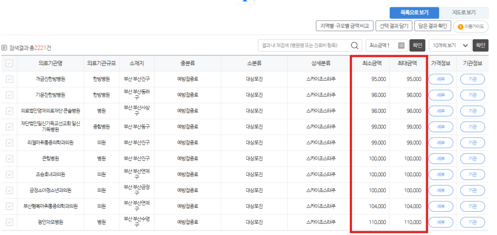 예천 대상포진 보건소 접종 가격 및 저렴한 병원